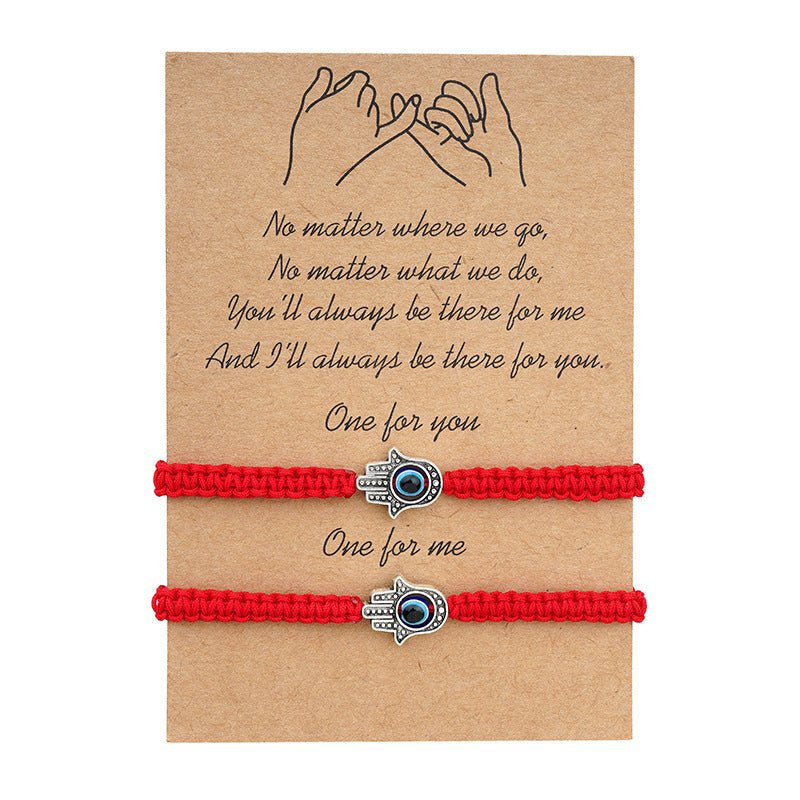 Evil Eye Bracelet - Hamsa Red String Bracelet - Tibet Art