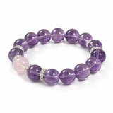 Nine Purple Fire Amethyst Bracelet — Feng Shui Lucky Crystal for Wealt Tibet Art