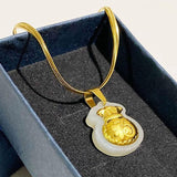 Jade Necklace - Blessing & Money Bag - Tibet Art