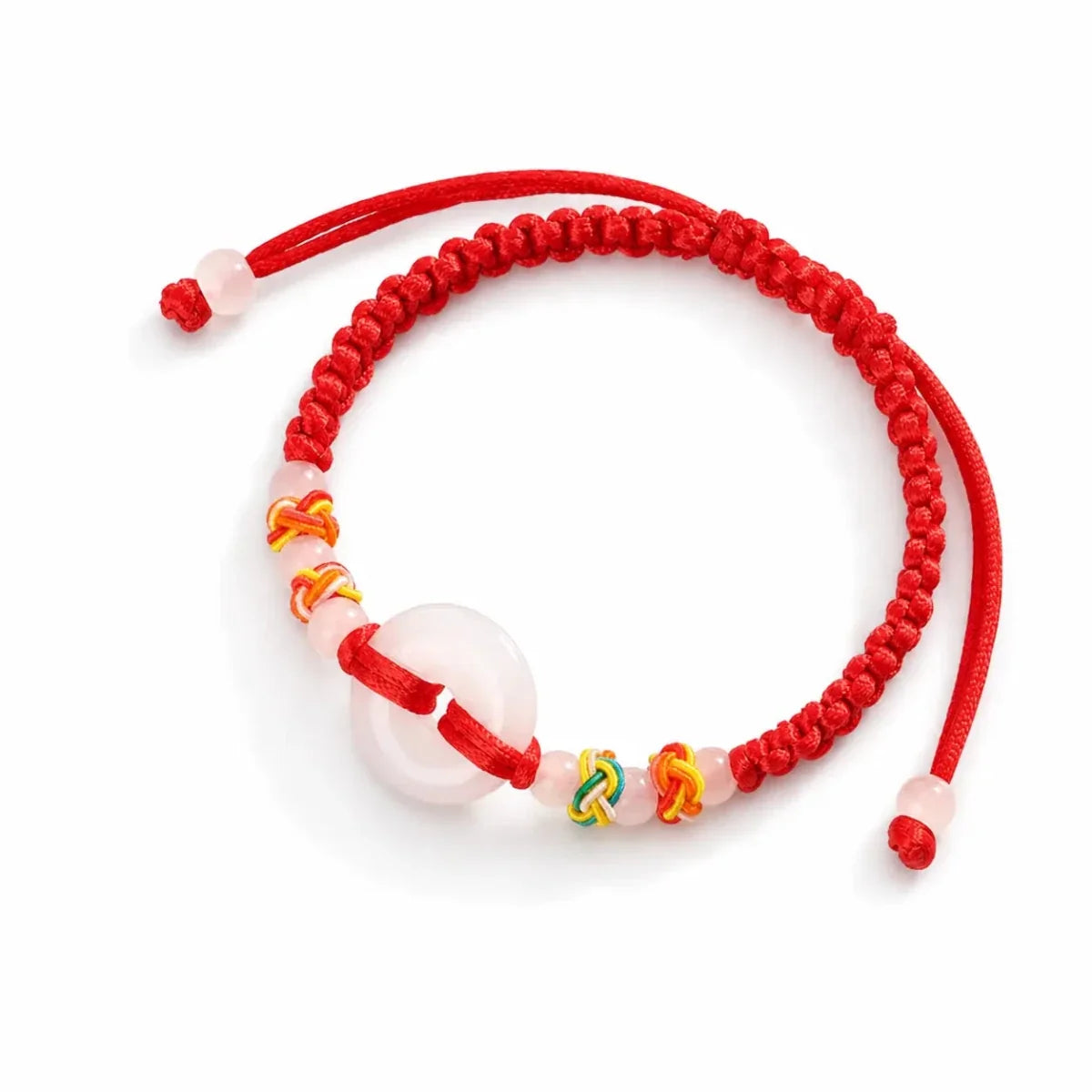 Red String Peace Buckle Bracelet — Hand-Braided Everyday Protection Tibet Art