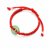 Red String Peace Buckle Bracelet — Hand-Braided Everyday Protection Tibet Art