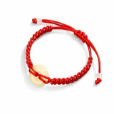 Red String Peace Buckle Bracelet — Hand-Braided Everyday Protection Tibet Art
