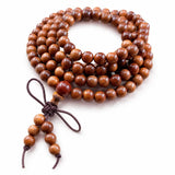 Multi-Wood 108-Bead Mala Bracelet — Natural Wood Prayer Beads for Daily Wear & Meditation - Jujube Wood 6mmTibet Art