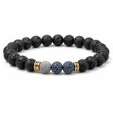 Lava Stone Bracelet - Grounding & Strength & Courage Tibet Art