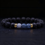 Lava Stone Bracelet - Grounding & Strength & Courage - Tibet Art