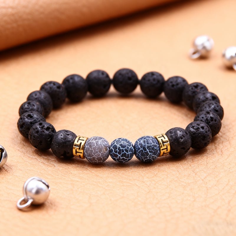 Lava Stone Bracelet - Grounding & Strength & Courage - Tibet Art