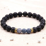 Lava Stone Bracelet - Grounding & Strength & Courage - Tibet Art