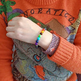 7 Chakra Bracelet - Lava Stone Energy Flow & Grounding - Tibet Art