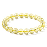 Natural Lemon Citrine Bracelet — Clear Crystal Strand For Prosperity, Three Clarity Grades Tibet Art