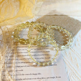 Natural Lemon Citrine Bracelet — Clear Crystal Strand For Prosperity, Three Clarity Grades - 3A (Slight Cloud)7-8mmTibet Art
