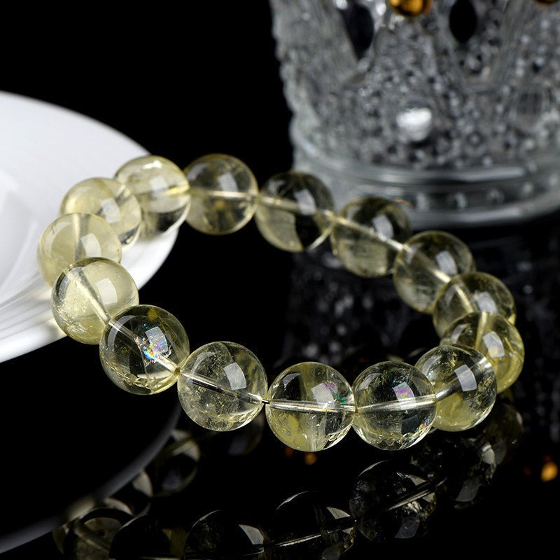 Lemon Citrine Asai Bracelet — Natural Yellow Crystal Bead Strand, Full Size Range - Lemon Asai7mm (~25 beads)Tibet Art