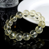 Lemon Citrine Asai Bracelet — Natural Yellow Crystal Bead Strand, Full Size Range - Lemon Asai7mm (~25 beads)Tibet Art