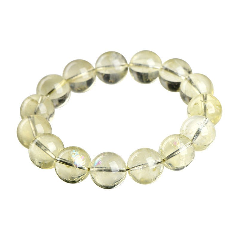 Lemon Citrine Asai Bracelet — Natural Yellow Crystal Bead Strand, Full Size Range - Lemon Asai7mm (~25 beads)Tibet Art