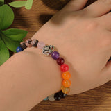 Seven Chakra Stone Bracelet — Seven Stones, One Strand - RainbowTibet Art