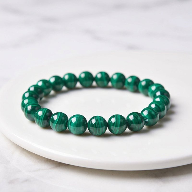 Natural Malachite Bracelet — Wealth & Good Fortune - Tibet Art