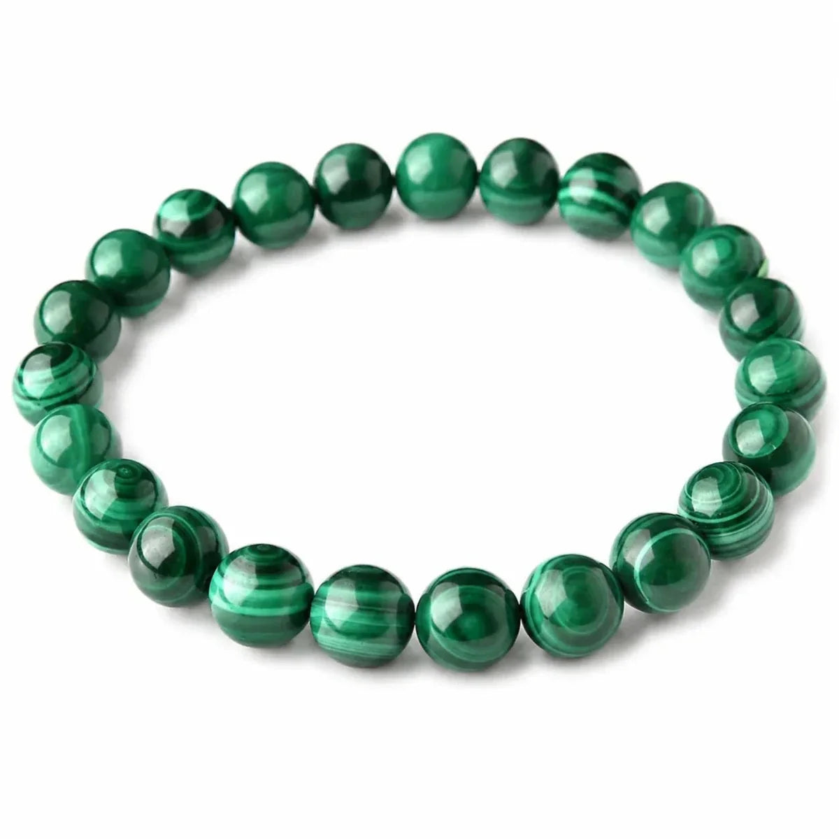 Natural Malachite Bracelet — Wealth & Good Fortune - 8mmTibet Art