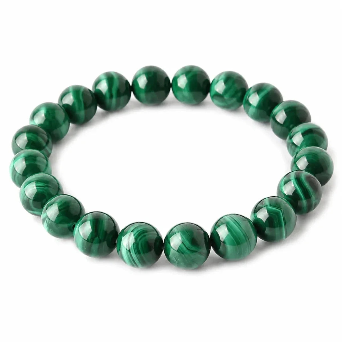 Natural Malachite Bracelet — Wealth & Good Fortune - 10mmTibet Art