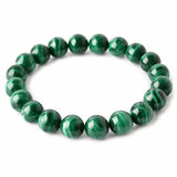 Natural Malachite Bracelet — Wealth & Good Fortune - 10mmTibet Art