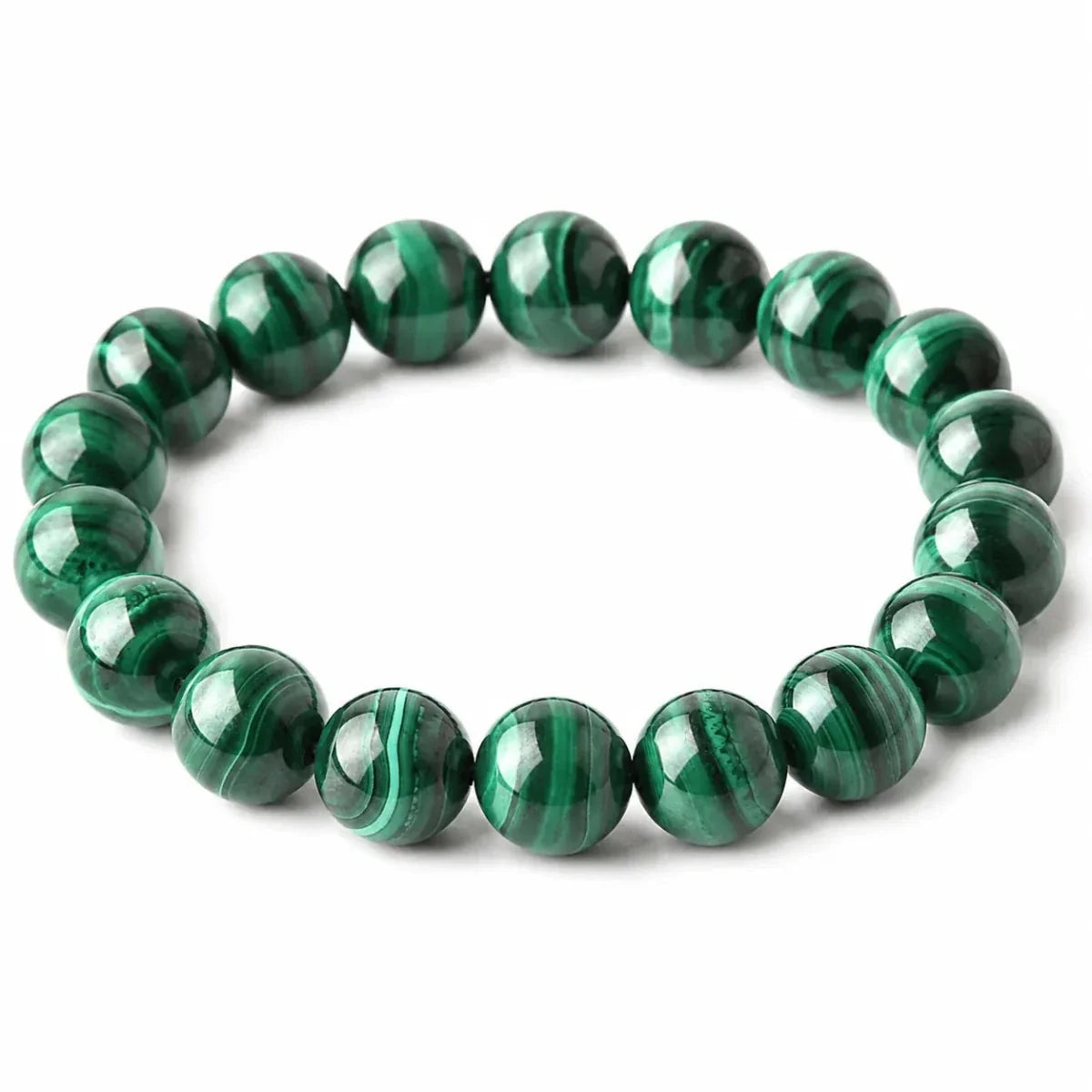 Natural Malachite Bracelet — Wealth & Good Fortune - 12mmTibet Art