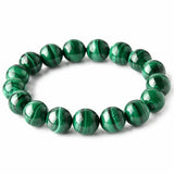 Natural Malachite Bracelet — Wealth & Good Fortune - 14mmTibet Art