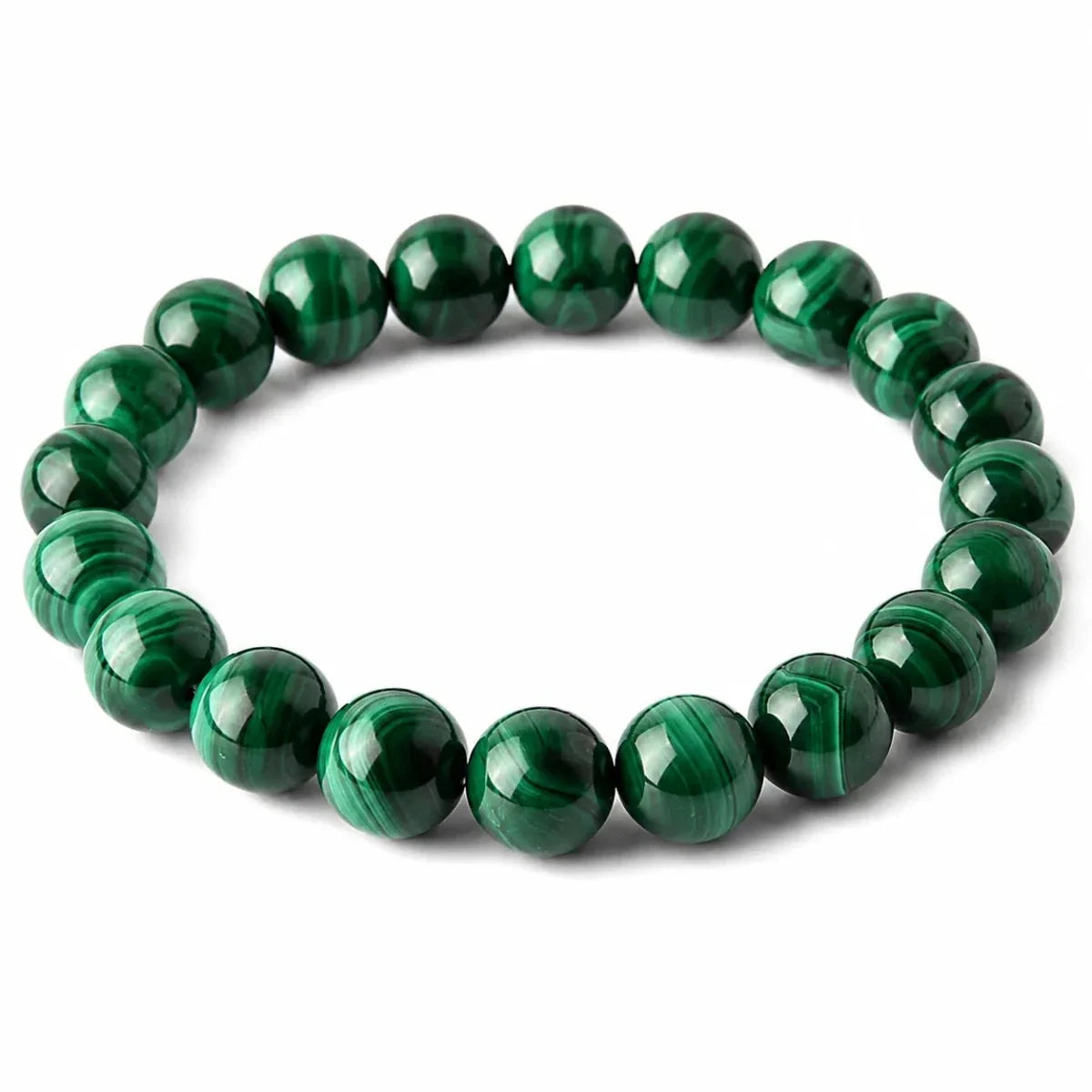 Natural Malachite Bracelet — Wealth & Good Fortune - 14mmTibet Art