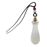 Mini Ghau Box Pendant Necklace — Agate & Chalcedony Prayer Container - Guanyin VaseTibet Art