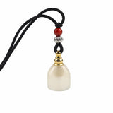 Mini Ghau Box Pendant Necklace — Agate & Chalcedony Prayer Container - Agate BagTibet Art