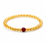 Putuo Mountain Citrine Luck Bracelet — Natural Crystal With Jade & Cinnabar Bead Options Tibet Art