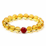 Putuo Mountain Citrine Luck Bracelet — Natural Crystal With Jade & Cinnabar Bead Options Tibet Art