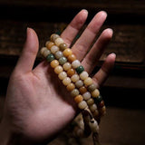 Bodhi Root 108-Bead Mala Bracelet — Natural Seed Beads for Meditation & Mindful Practice Tibet Art