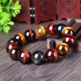 Colorful Tiger Eye Bracelet — Polished Beads in Multiple Sizes for Balance & Focus - Tibet Art