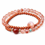 South Red Agate & Jadeite Bracelet — Two Heirloom Stones, Worn Together Tibet Art