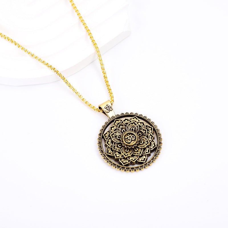 Om Lotus Mandala Necklace — Balance and Wisdom Design - Tibet Art