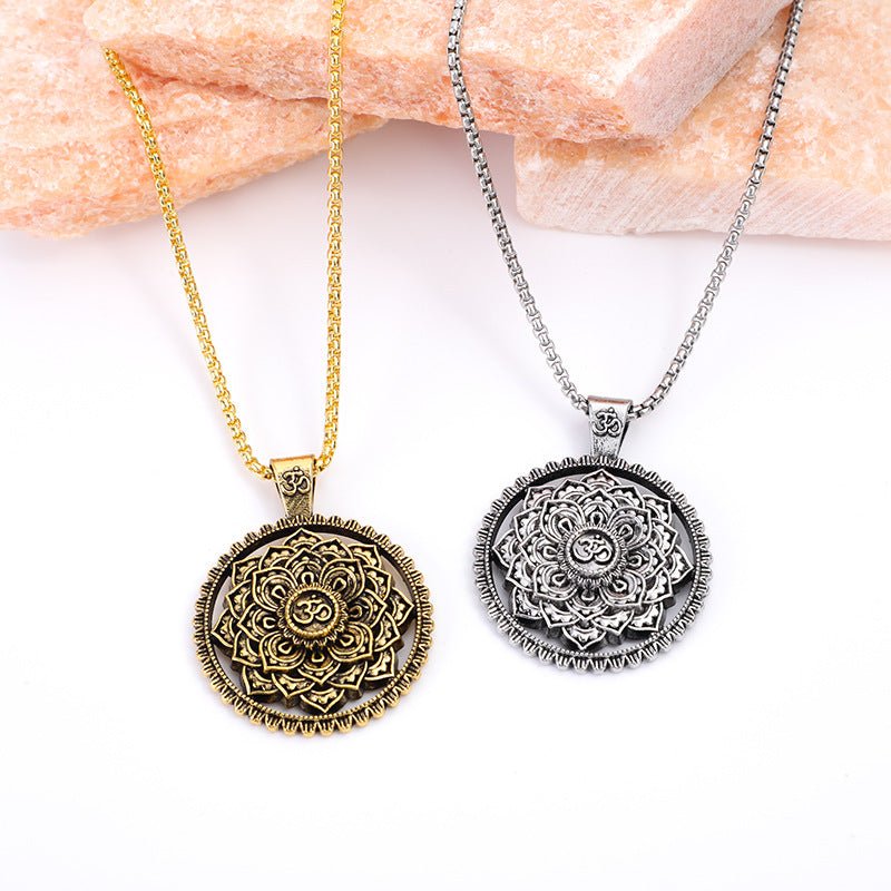 Om Lotus Mandala Necklace — Balance and Wisdom Design - Tibet Art