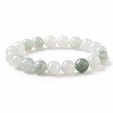 Tianshan Green Jade Bead Bracelet — 8mm Natural Stone for Calm & Balance Tibet Art