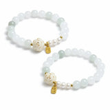 Tianshan Green Jade Bead Bracelet — Natural Stone Single-Wrap for Calm & Clarity Tibet Art