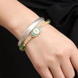 Evil Eye Bracelet - Natural Peridot - Tibet Art