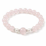 Pink Crystal Peach Blossom Bracelet — Chinese-Style Charm Strand for Love & Good Fortune Tibet Art