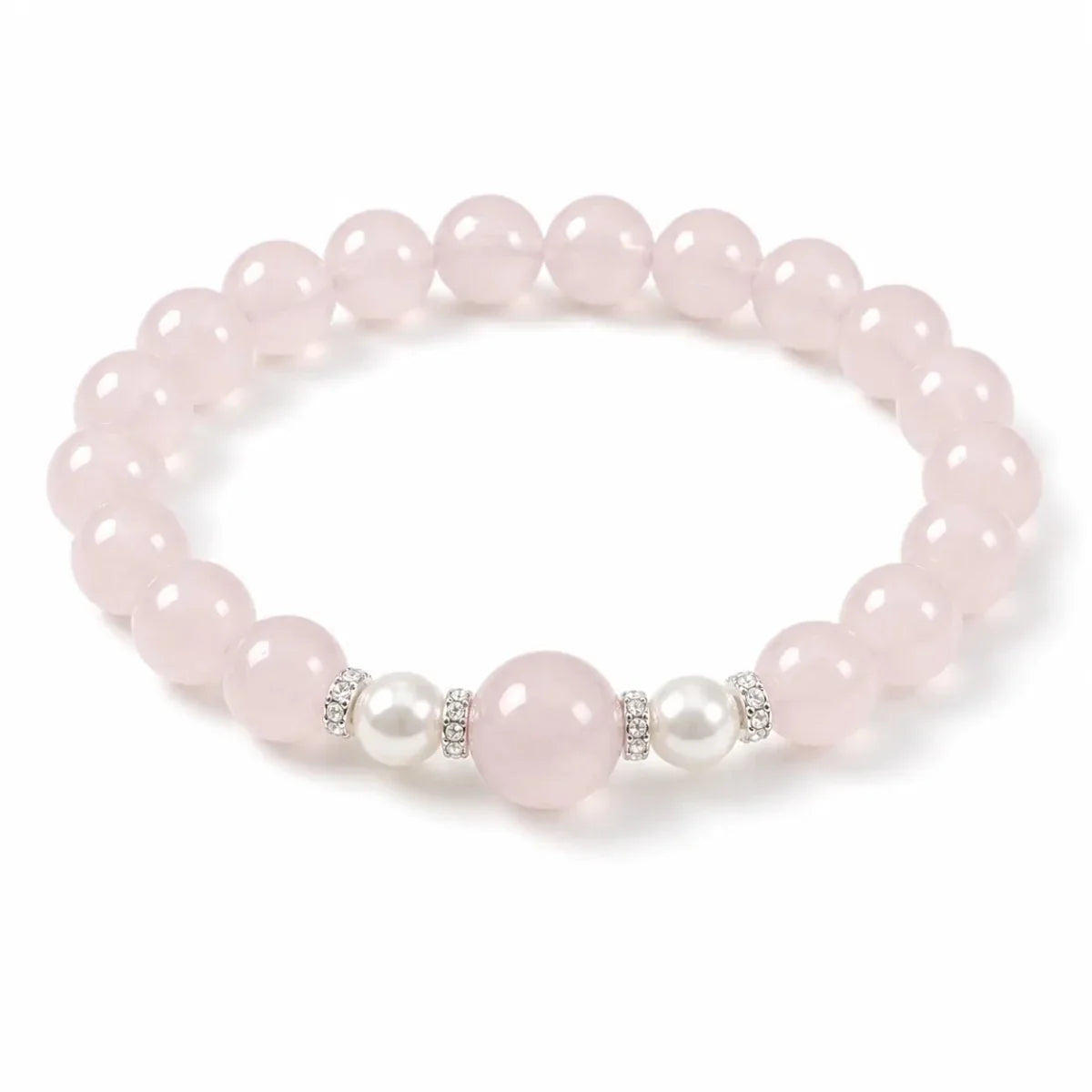 Pink Crystal Peach Blossom Bracelet — Chinese-Style Charm Strand for Love & Good Fortune Tibet Art
