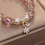 Rose Quartz Pearl & Butterfly Bracelet — Delicate Charm Bead Strand for Love & Calm Tibet Art