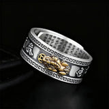 Pixiu Ring - Feng Shui Mantra Wealth Protection Ring - Tibet Art
