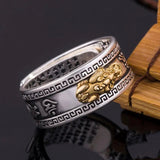 Pixiu Ring - Feng Shui Mantra Wealth Protection Ring - Tibet Art