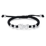Pixiu Bracelet - Feng Shui Wealth Bracelet with Red & Black Cord for Luck & Prosperity - Tibet Art