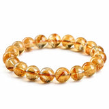 Pyramid-Cut Citrine Bead Strand — Faceted Brazilian Yellow Crystal, 3 Depths of Color Tibet Art