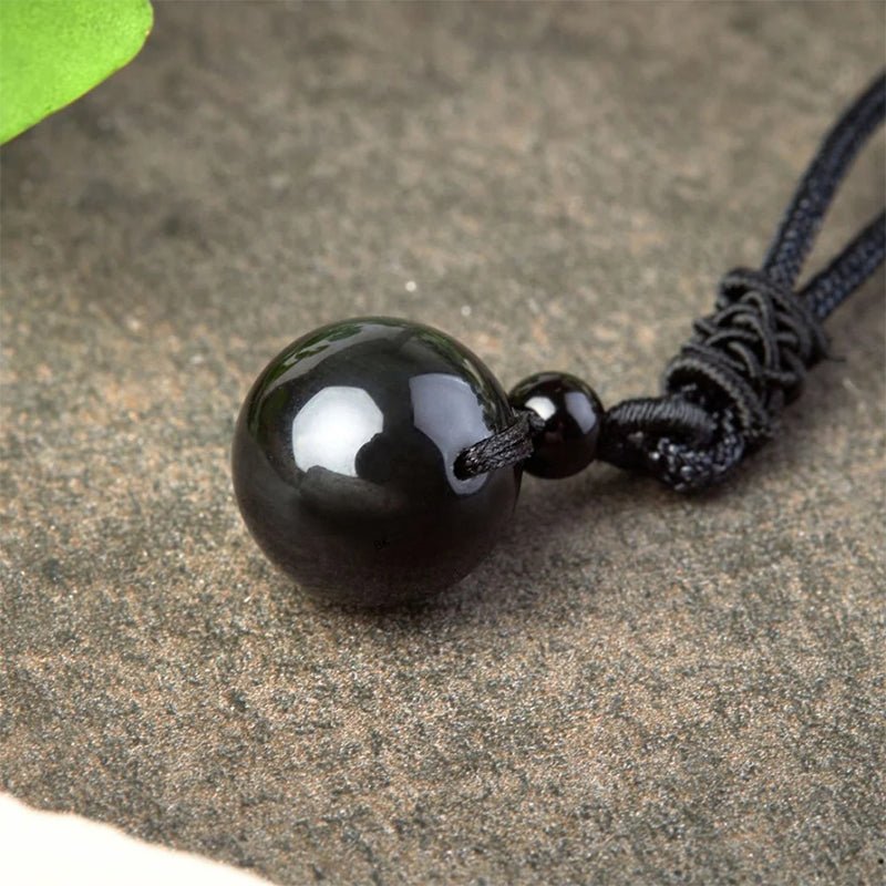 Obsidian Necklace - Rainbow Obsidian - Tibet Art
