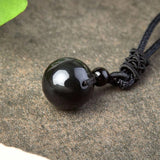 Obsidian Necklace - Rainbow Obsidian - Tibet Art