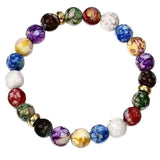 Rainbow Resin Yoga Bracelet — 8mm Chakra Beads for Daily Wear - 8mmTibet Art