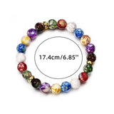Rainbow Resin Yoga Bracelet — 8mm Chakra Beads for Daily Wear - 8mmTibet Art