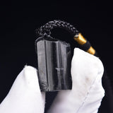 Raw Black Tourmaline Crystal Pendant — Unpolished, Unfiltered - Black Tourmaline PendantTibet Art