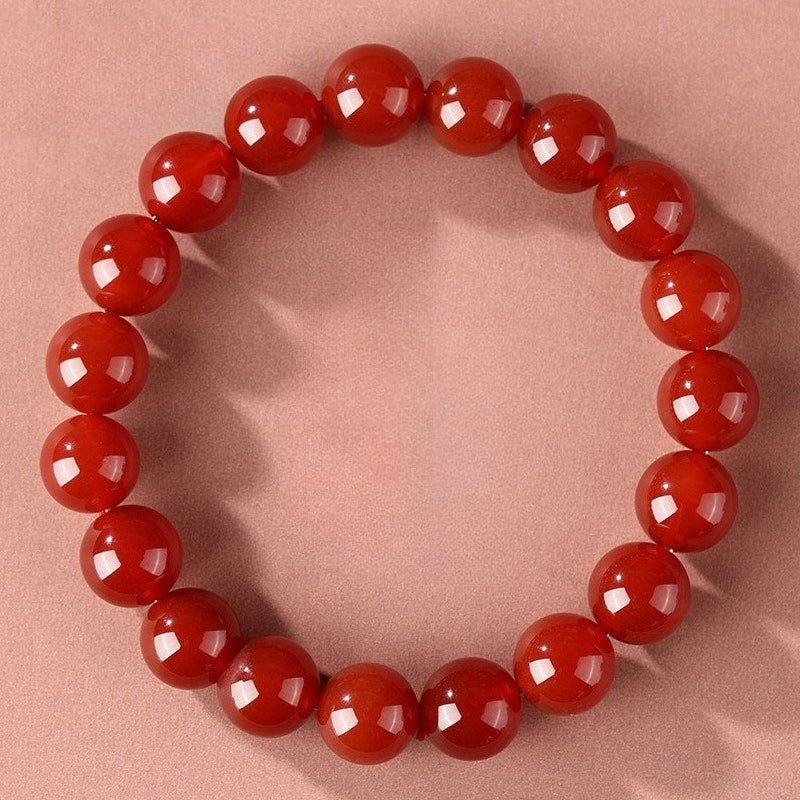 7A Agate Bracelet - Five Colors, Four Sizes - 7A Red Agate6mmTibet Art